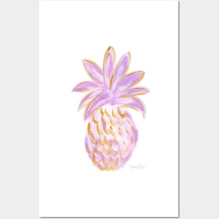 Purple Gold Pineapple - Golden Hour Posters and Art